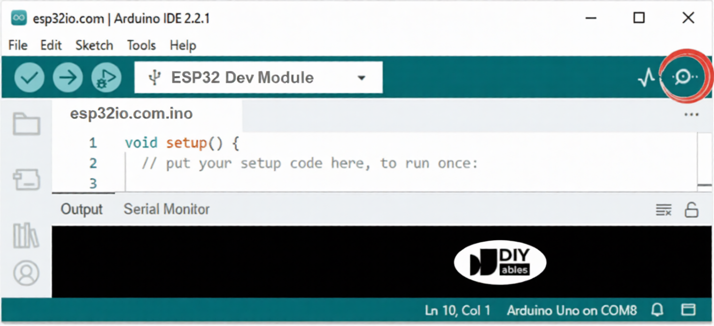 Загрузка кода в ESP32