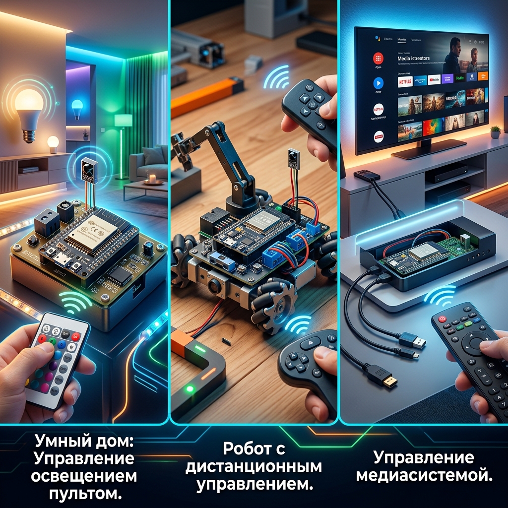 Применения ИК-приёмника: умный дом, роботы, мультимедиа