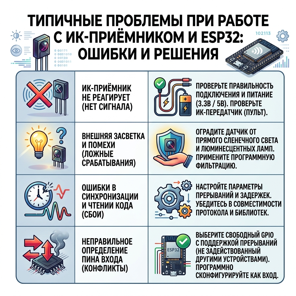 Диагностика проблем с ИК-приёмником VS1838B