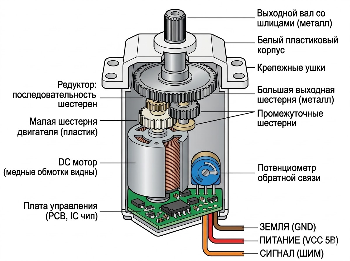 Строение сервопривода