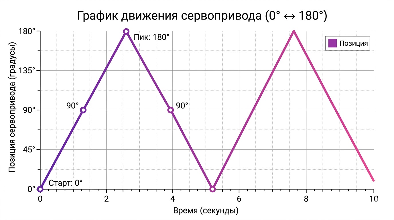 График движения сервопривода