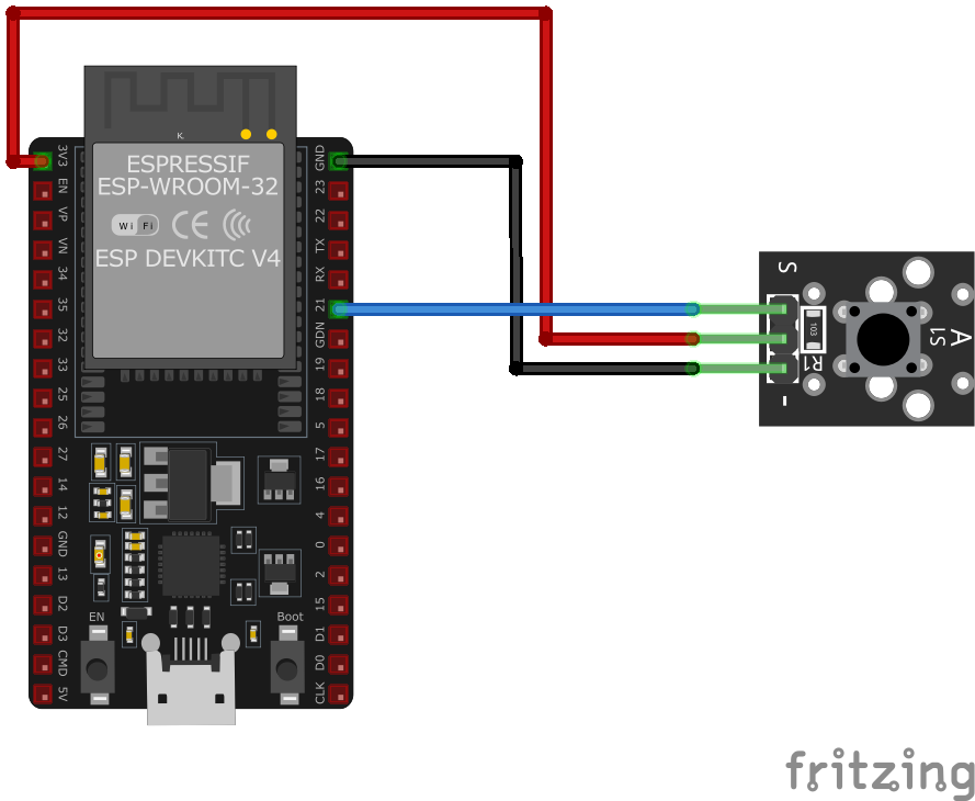 Подключение KY-004 к ESP32