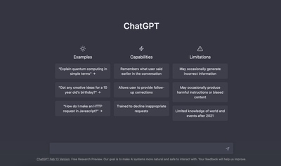 Скриншот веб-интерфейса ChatGPT