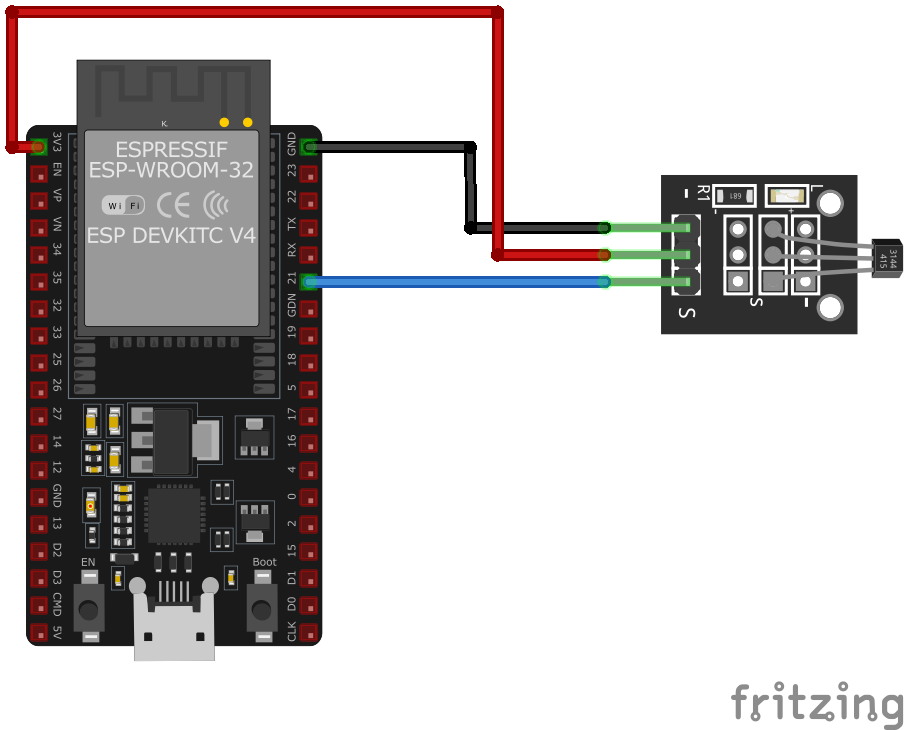 Подключение KY-003 к ESP32