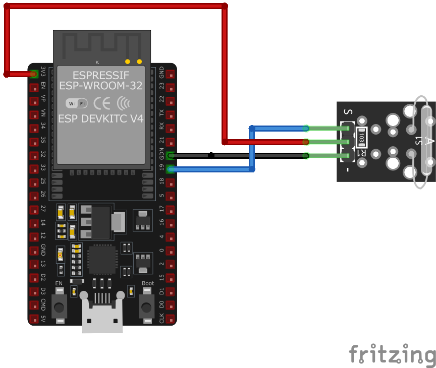 Подключение KY-021 к ESP32