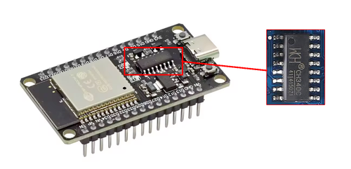 CH340C на плате ESP32