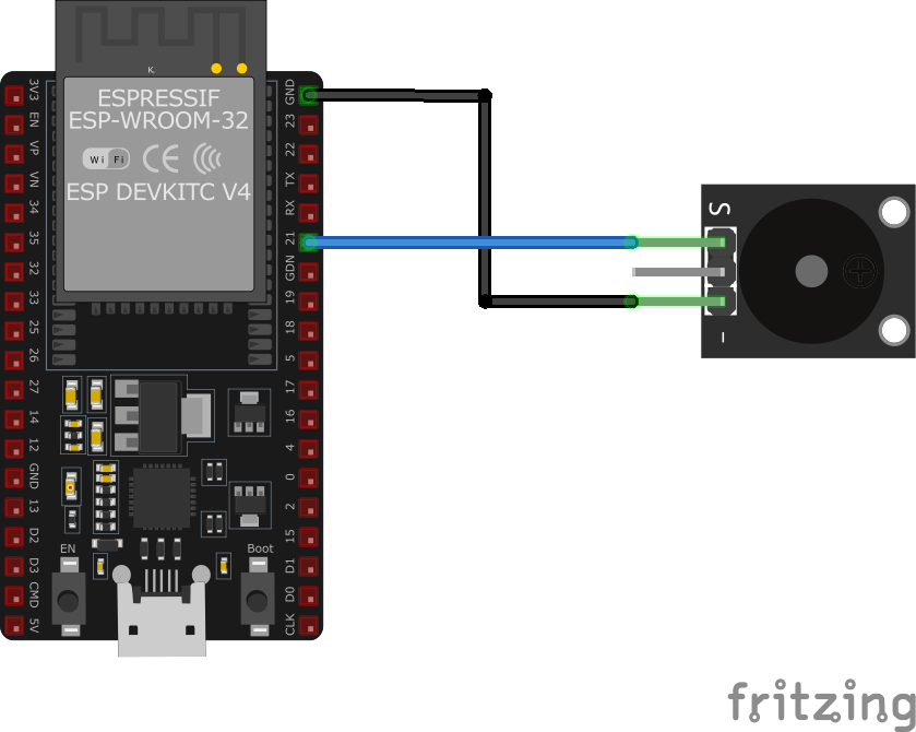 Подключение KY-006 к ESP32