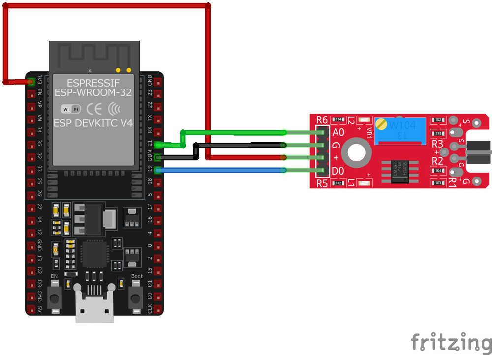 KY-036 Wiring with ESP32