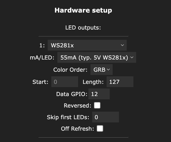 Настройка GPIO в WLED