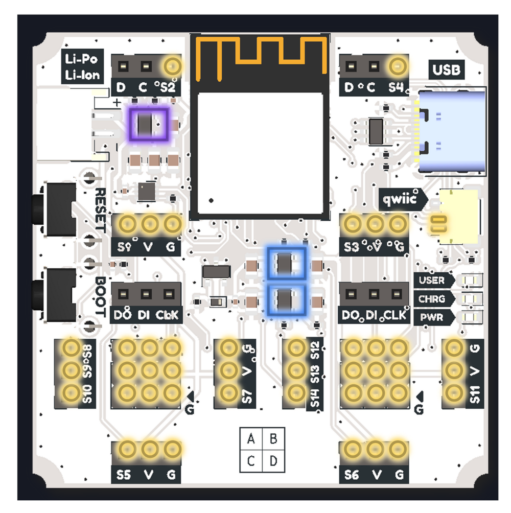 Схема распиновки Crabik Slot ESP32-S3