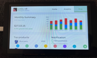 7-дюймовый модуль в работе