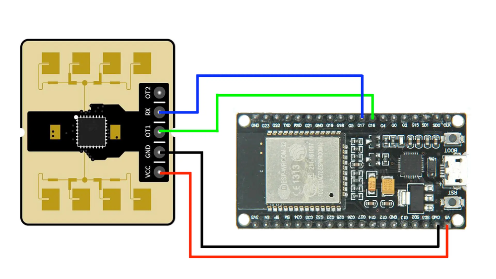 Схема подключения RD-01 к ESP32
