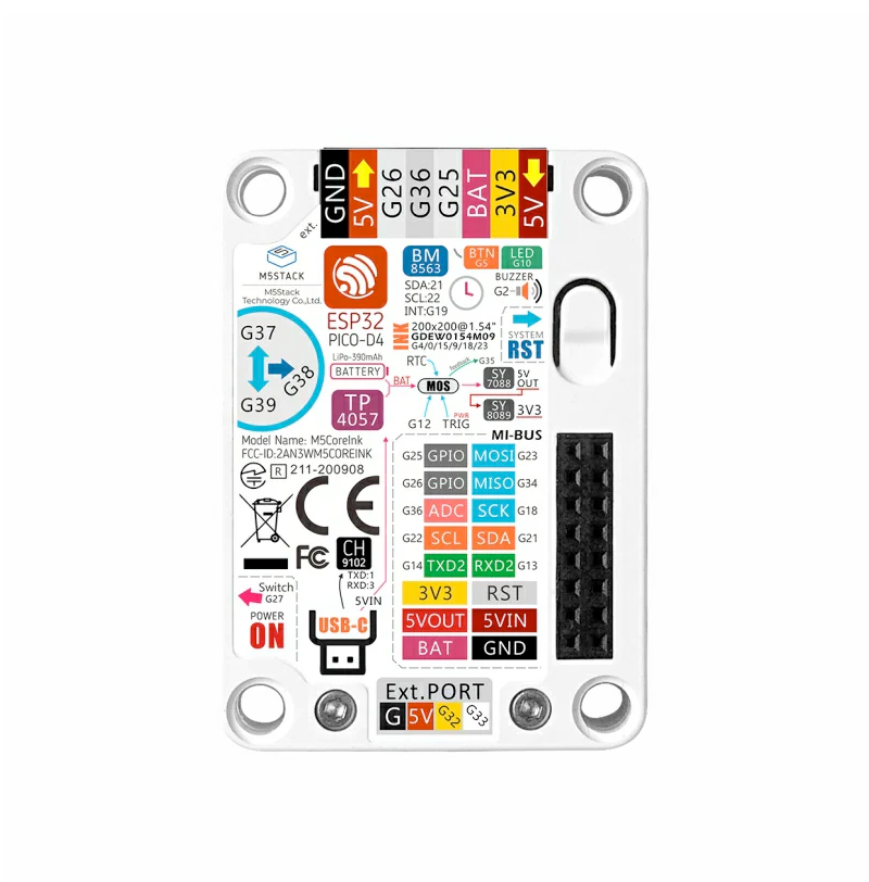 Схема распиновки M5Stack-Core-ESP32