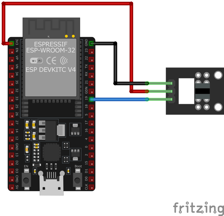 Подключение KY-010 к ESP32
