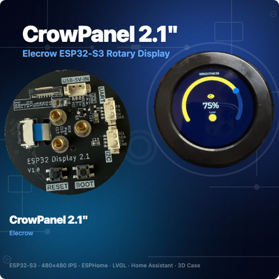 Обзор CrowPanel 2.1 ESP32: Поворотный дисплей для умного дома