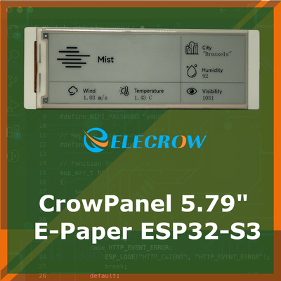 Обзор Elecrow CrowPanel 5.79 E-Paper ESP32-S3: Электронная бумага для умного дома