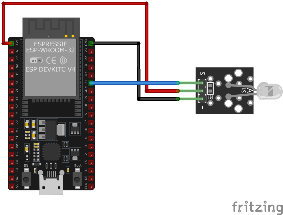 Подключение KY-005 к ESP32