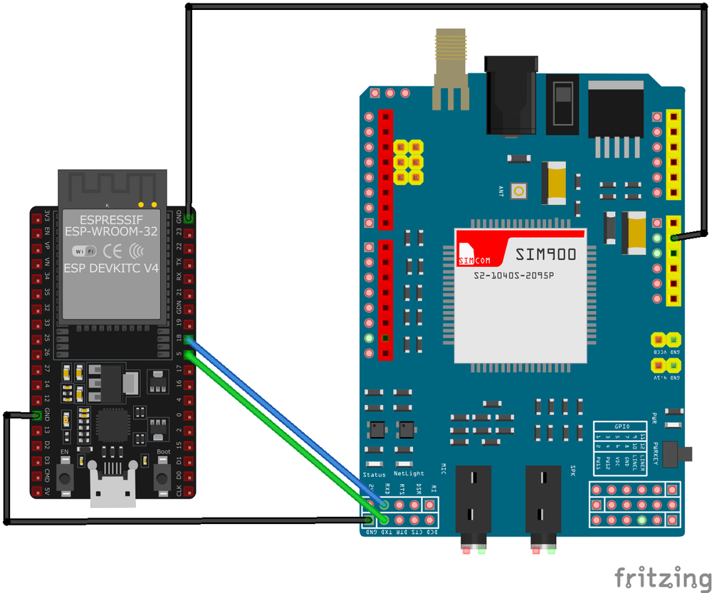 Подключение SIM900 к ESP32