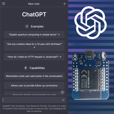 ChatGPT на ESP32: Интеграция ИИ в микроконтроллеры