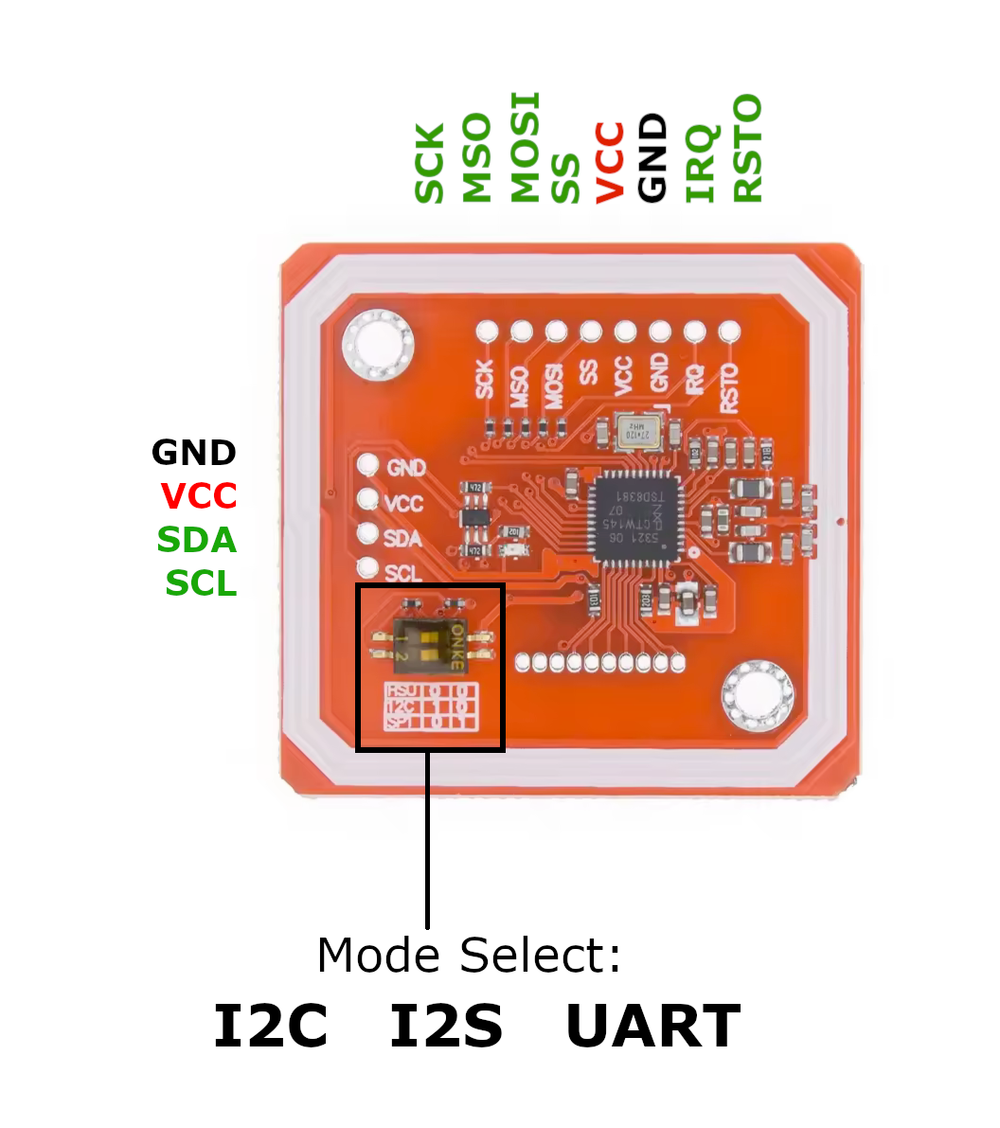Распиновка PN532