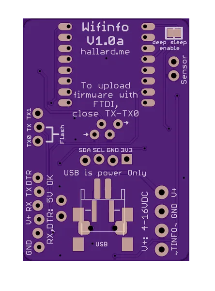 Схема распиновки WifInfo