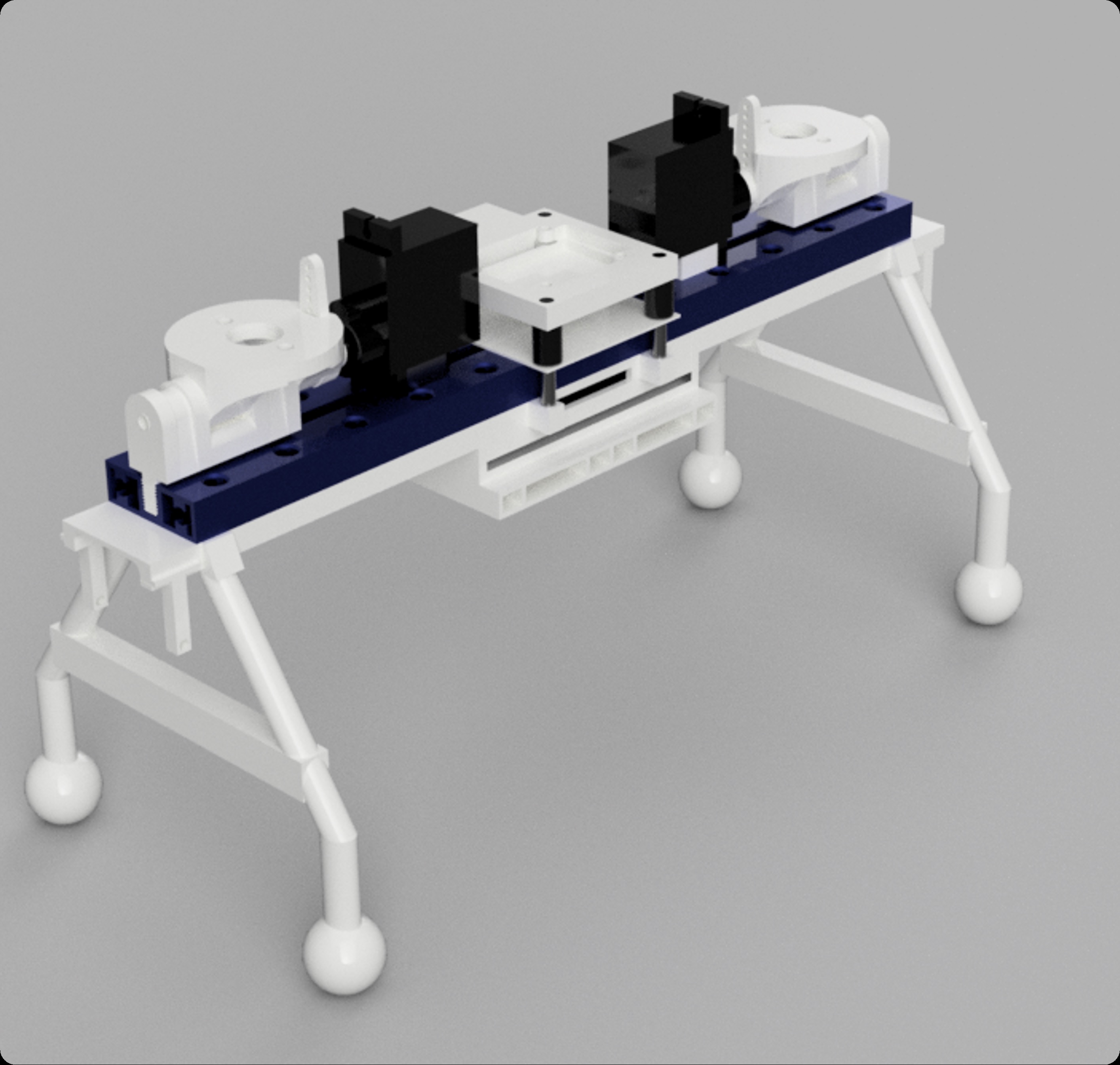 3D-модель финальной версии рамы бикоптера в CAD