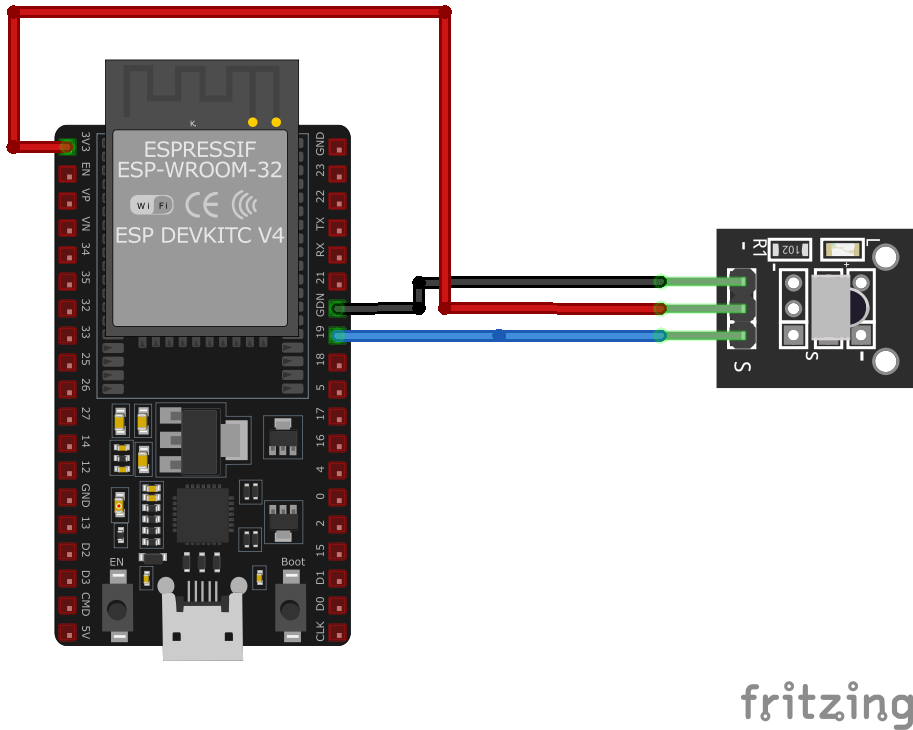 Подключение KY-022 к ESP32