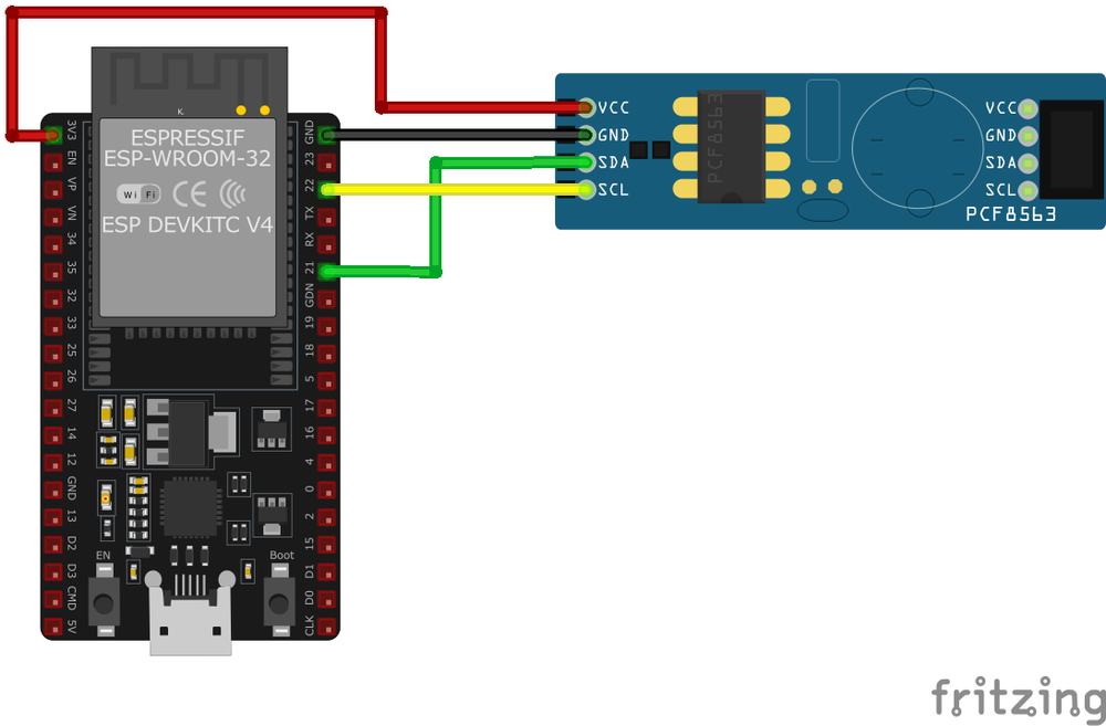 Схема подключения PCF8563