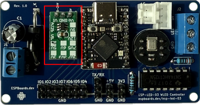 ESP-LED-03 с установленным DD4012SA