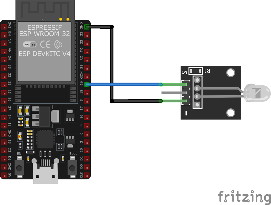 Подключение KY-034 к ESP32